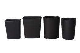 FIRERESISTANT BIN ROUND & RETANGULAR BIN - BLACK